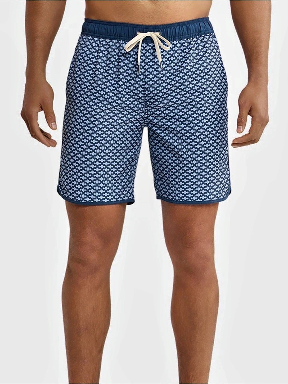 Fair Harbor The Bayberry Swim Trunks Men's Blue & White XL Like New
